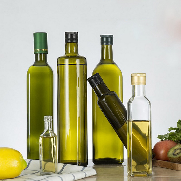 125ml 250ml 500ml Round Glass Olive Oil Bottle Olive Oil Bottle Wholesale