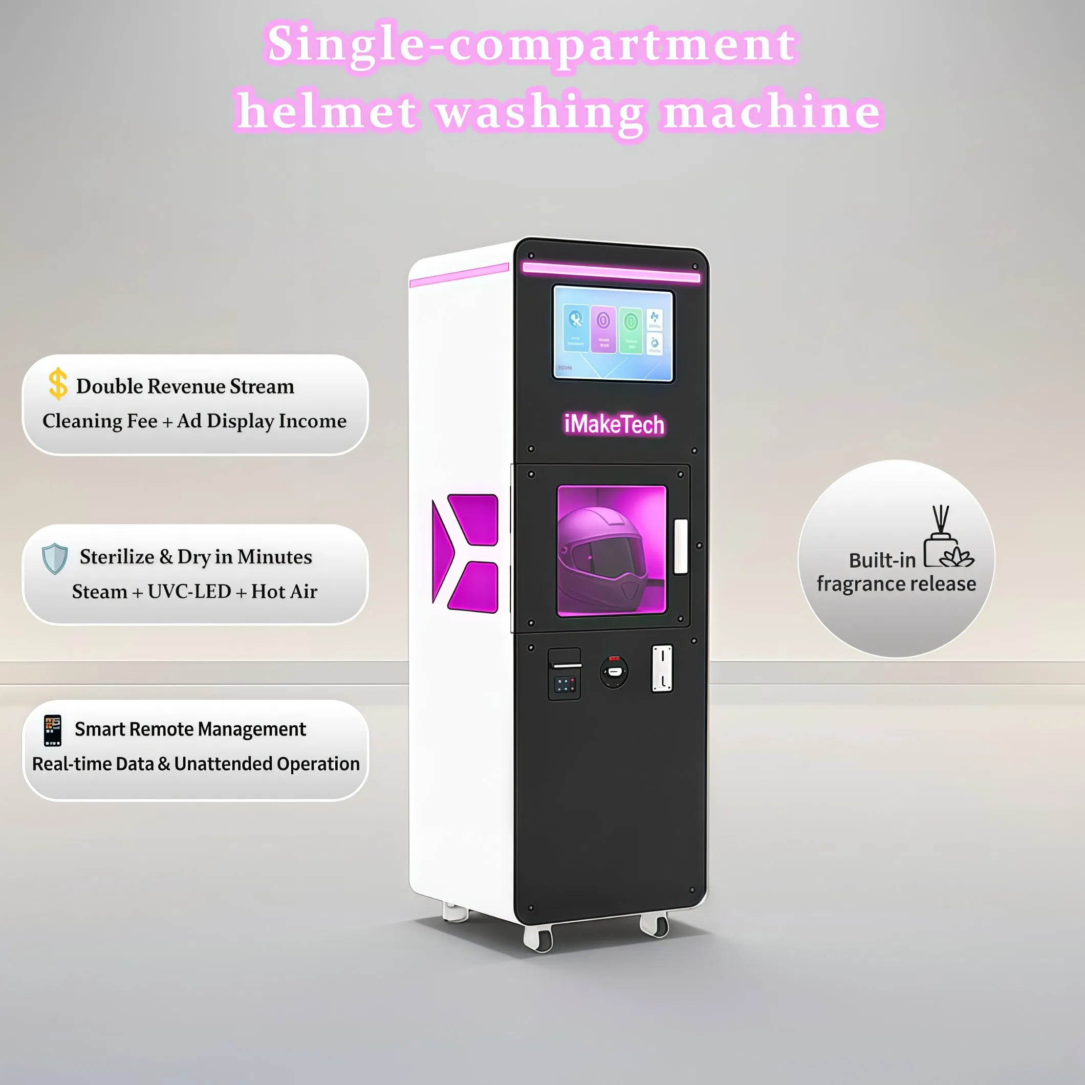 Helmet Cleaning Machine with High Quality and Extended Networking for Indoor