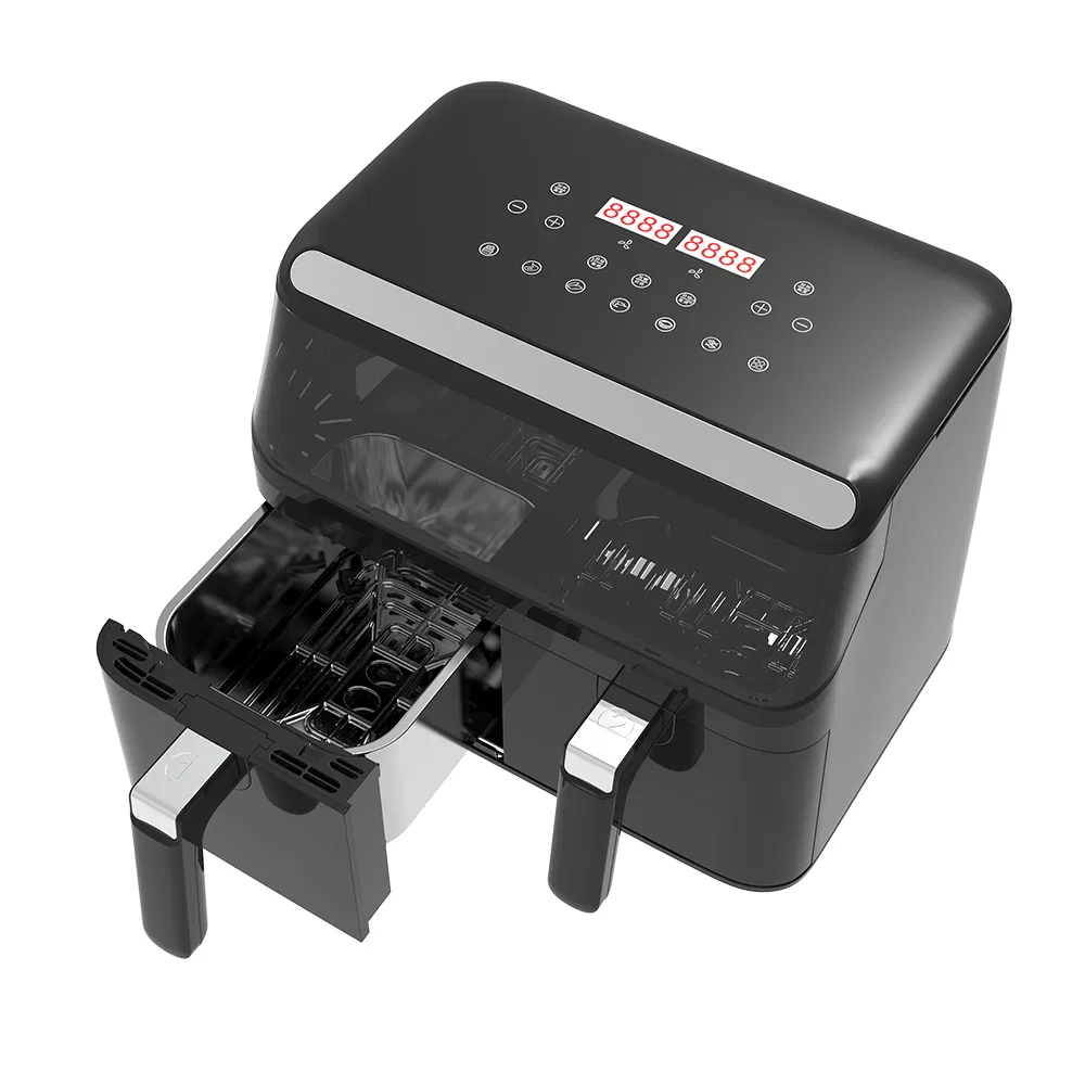 Multi Function Smokeless Oven Cooker Double Pot Digital Smart LED Display Dual Basket Air Fryer Dual Air Fryers