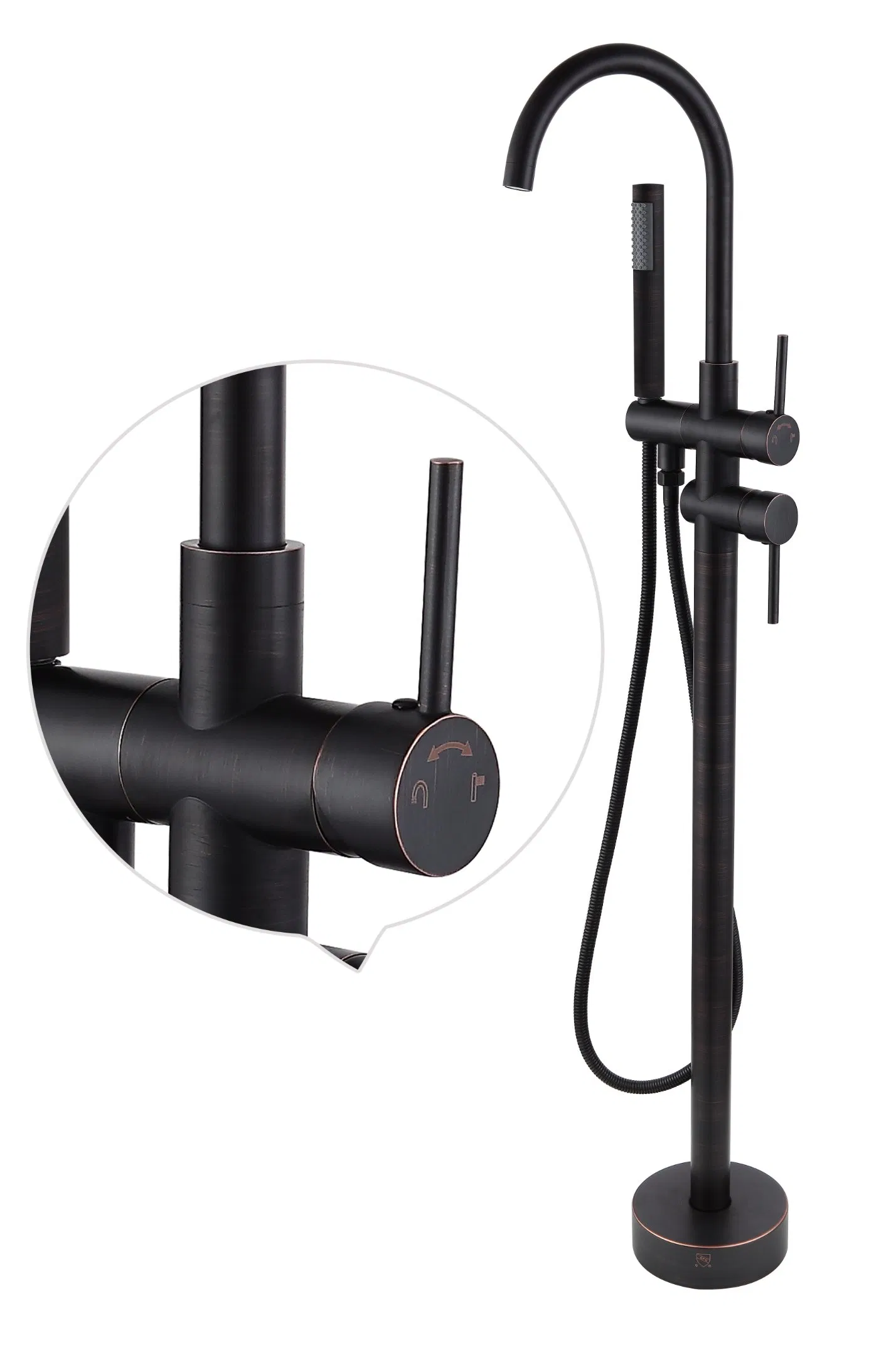 Смеситель для ванны Matte Black с водопадом