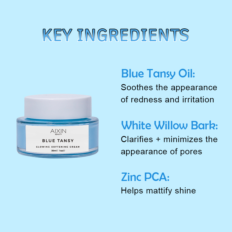 Beauty Cosmetics Skin Care Nourishing Shrink Pores Blue Tansy Facial Cream
