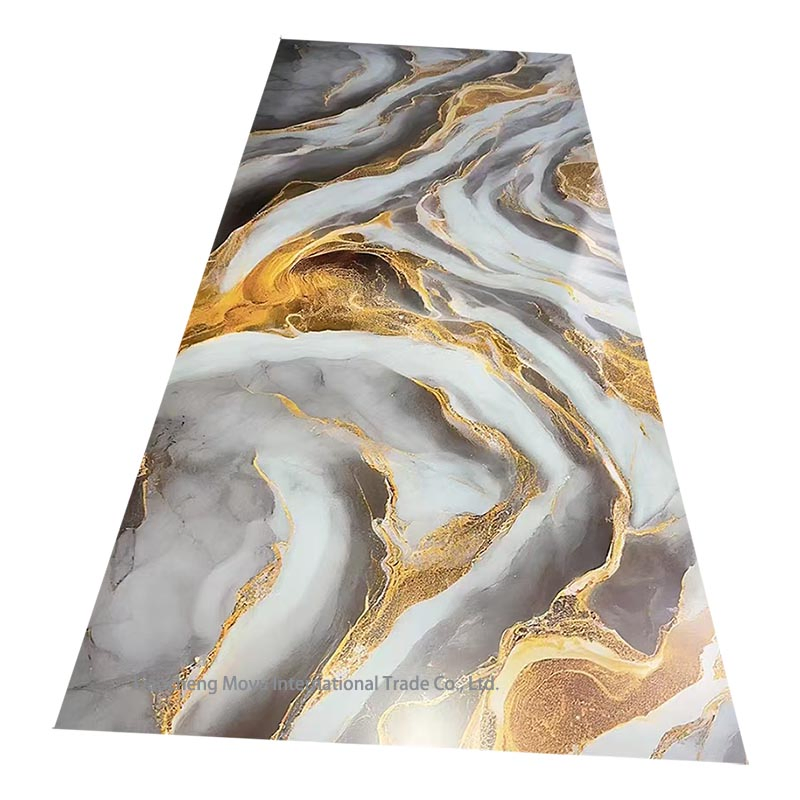 Shandong OEM ODM Factory Decoration UV Coated 3D Marble Plastic PVC Marble Surface Wall Panel