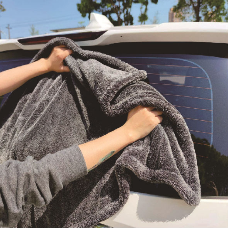 1200 GSM Microfiber Car Drying Towel 1600 GSM Drying Towel 1000 GSM Car Cloth Microfiber 50X100 Cm Grey Blue