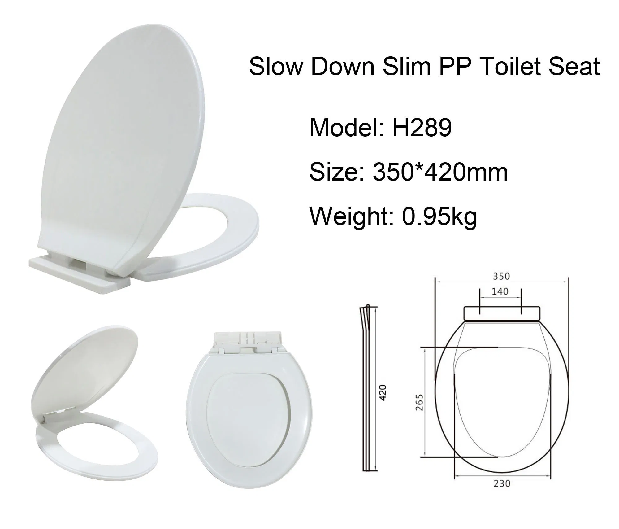 Direct Factory Cheap Round Soft Close Plastic Toilet Seat Cover