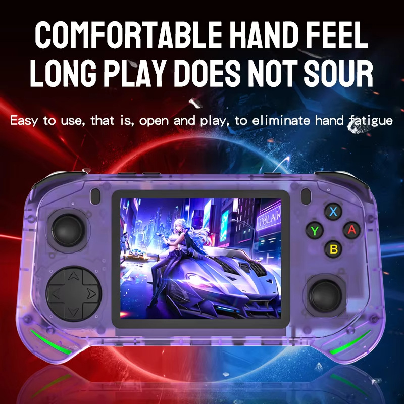 Portable Rx6h Retro 3.5 Inch 640*480 IPS Screen Handheld Video Game Console Pocket Gaming Player with Linux System 15000+ Game