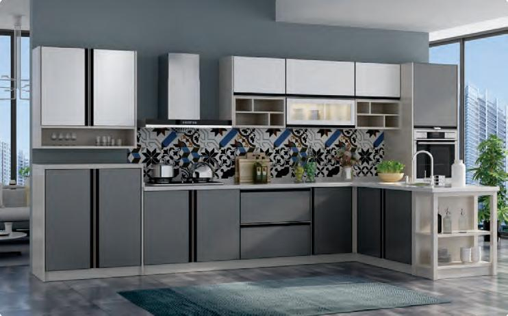 Complete Full Set White Modern Kitchen Furniture Cabinet