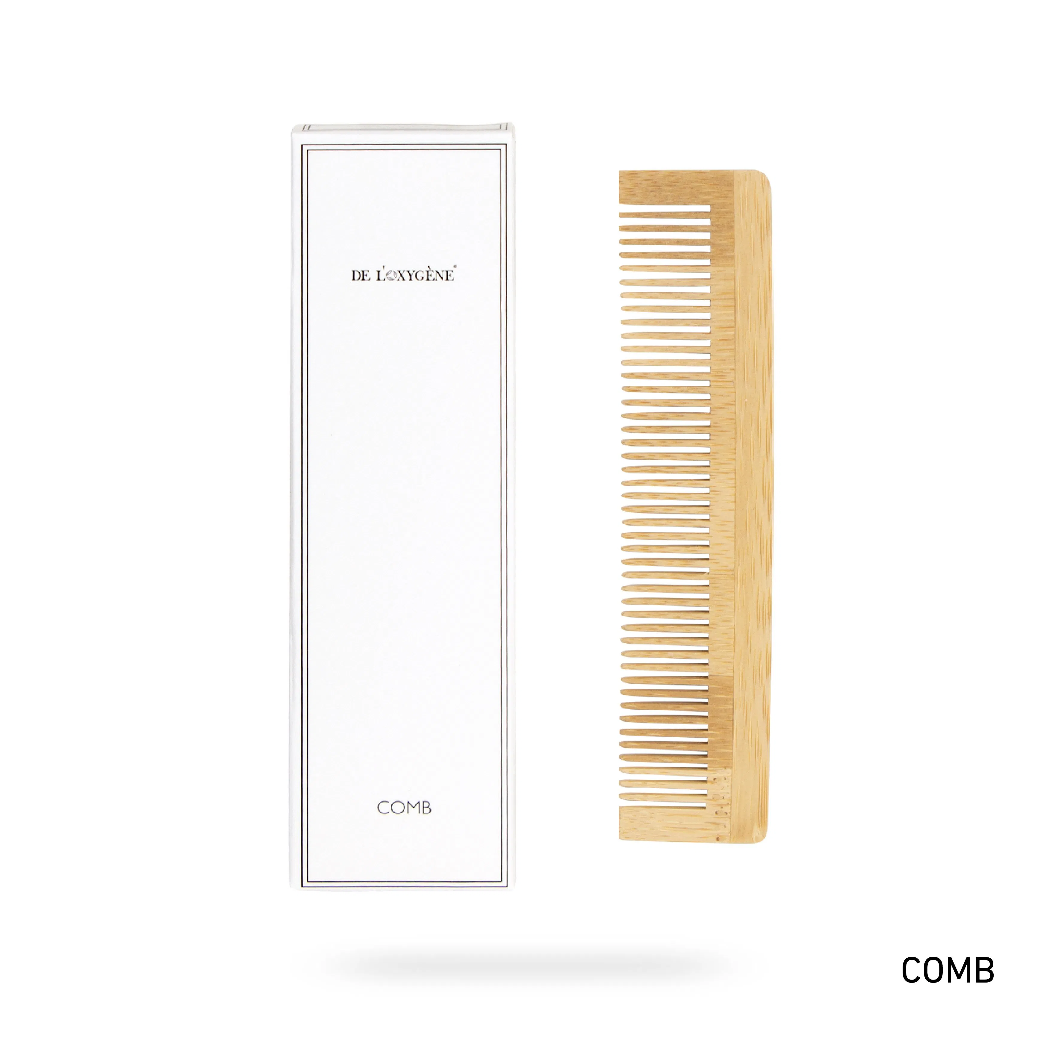 Custom Logo Eco-Friendly 5 Star Hotel Bathroom Amenities Bamboo Hair Comb