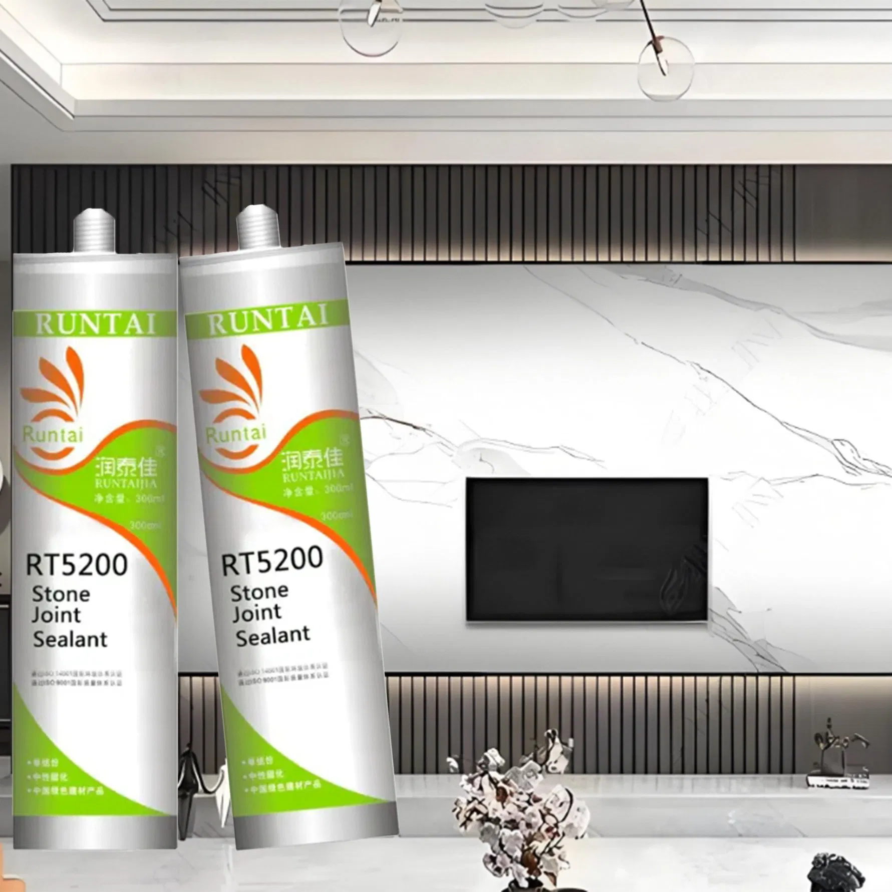 Runtai White Neutral Stone Silicone Sealant No Corrosion for Marble