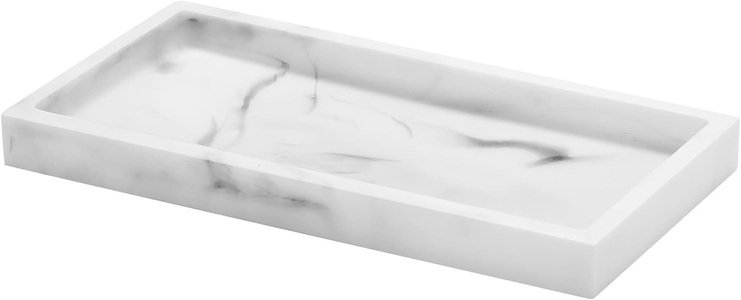 Custom Luxury Marble Acrylic Amenity Serving Tray
