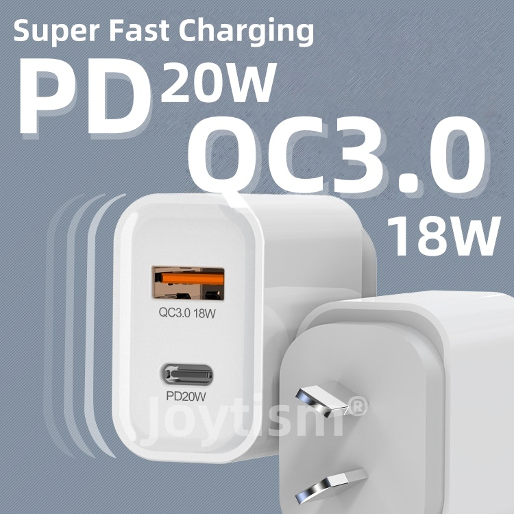 Зарядное устройство 20W AU с QC3.0 и PD для iPhone и Android
