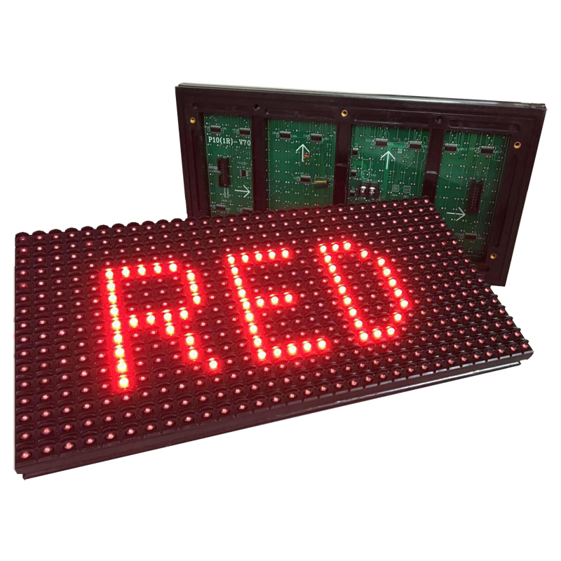 Single Red Outdoor Text P10 LED Display Screen Module
