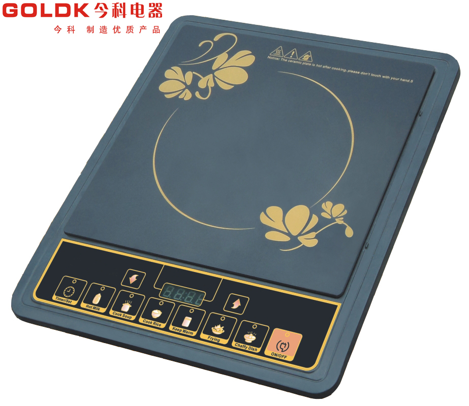 Goldk Home Appliance Touch Control Induction Cooker 2000W 1800W