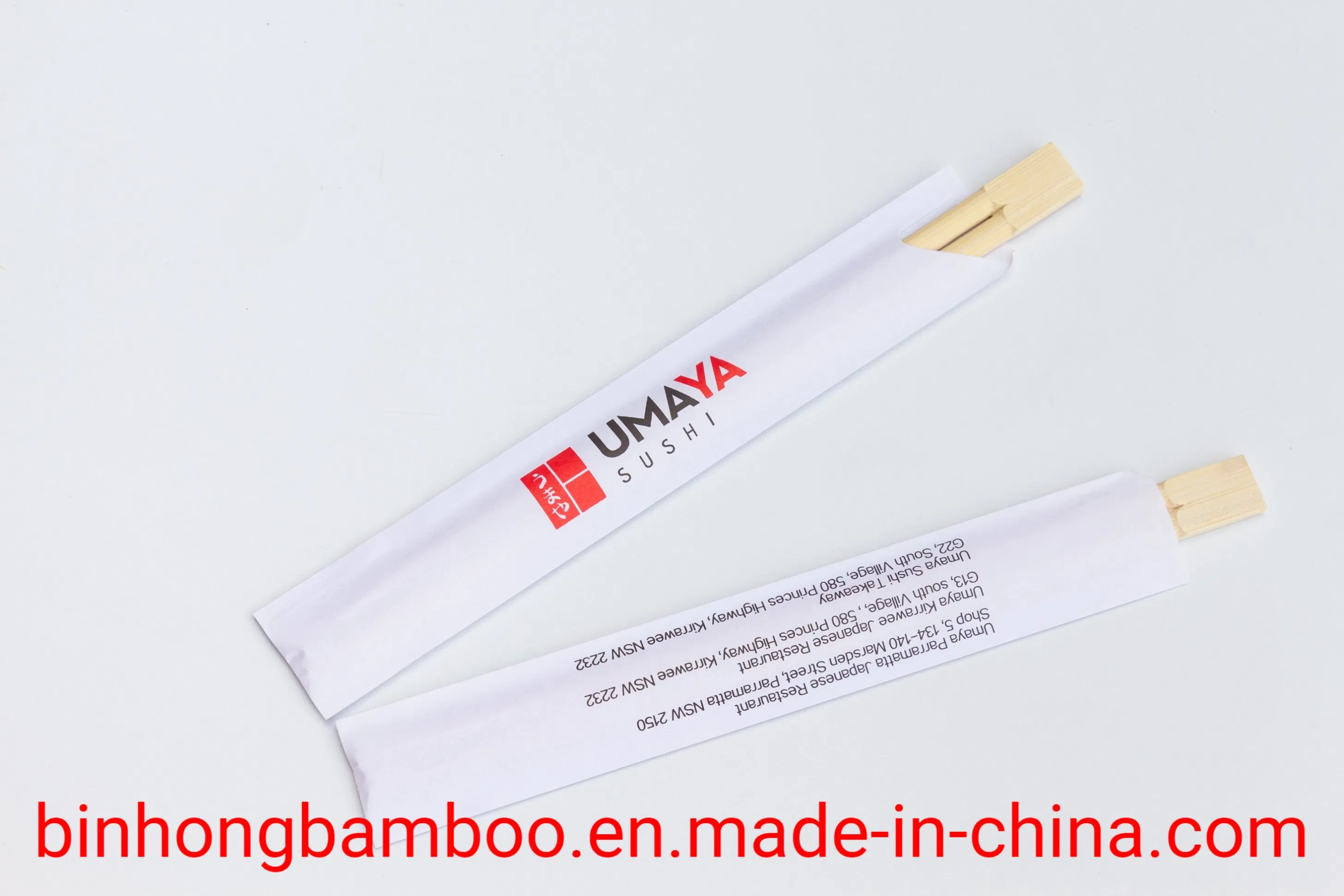 Disposable Round Bamboo Chopsticks Panda Pattern Printing Plastic Pack for Wholesale