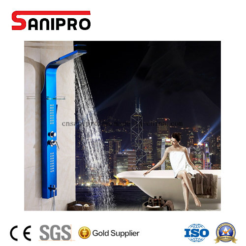 Sanipro Rain Shower Set Elegant Design 304 Stainless Steel Multicolor Shower Panel with Massage