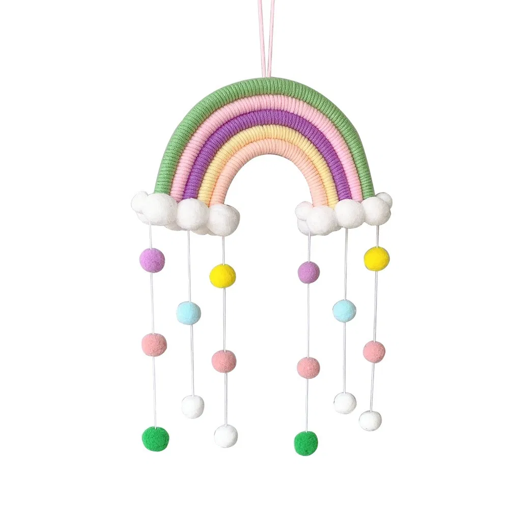 Rainbow Hanging Handmade Cotton Wall Decoration