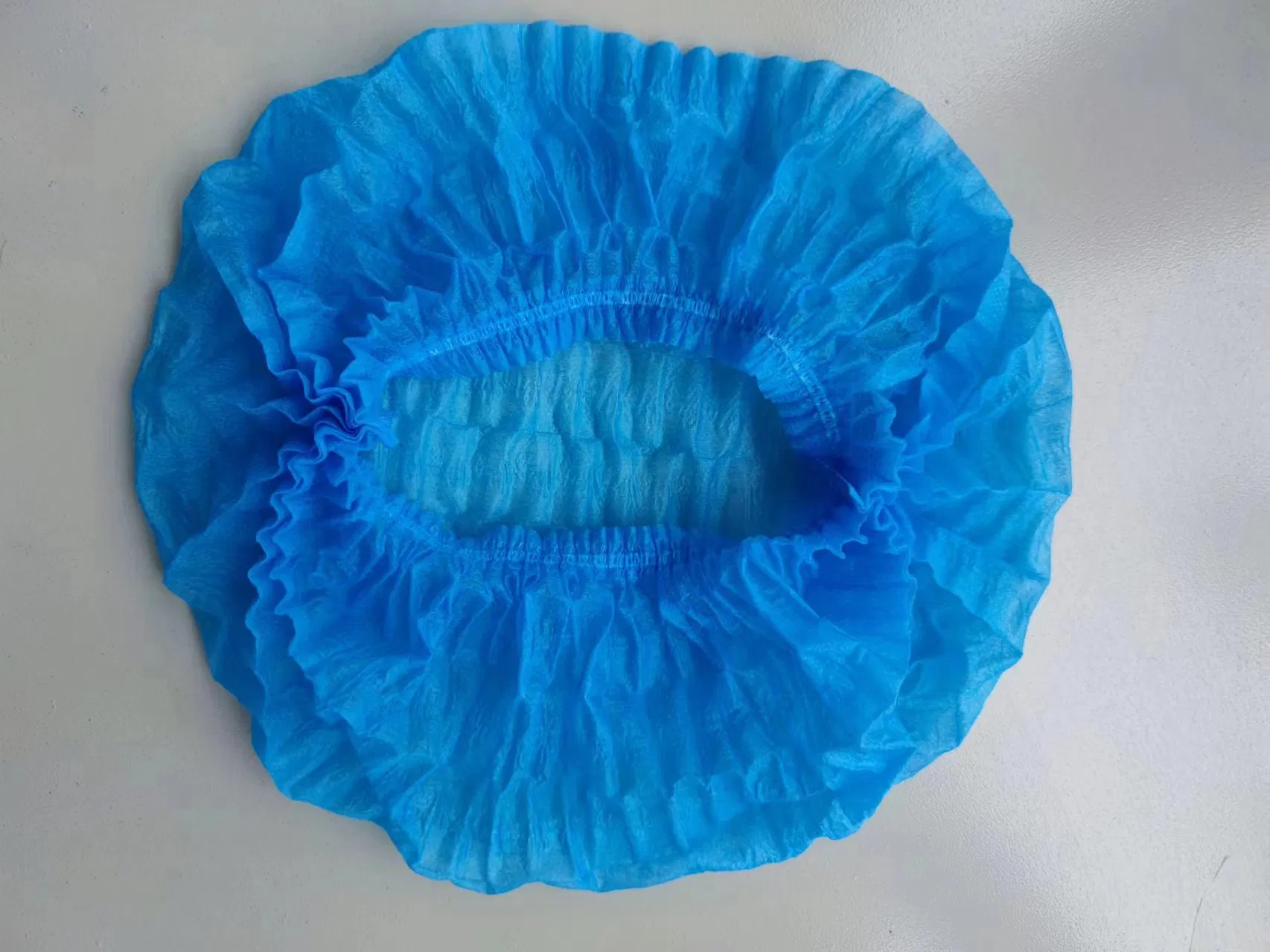 Dust Proof PP Round Cap Blue Bouffant Bar Cap Disposable