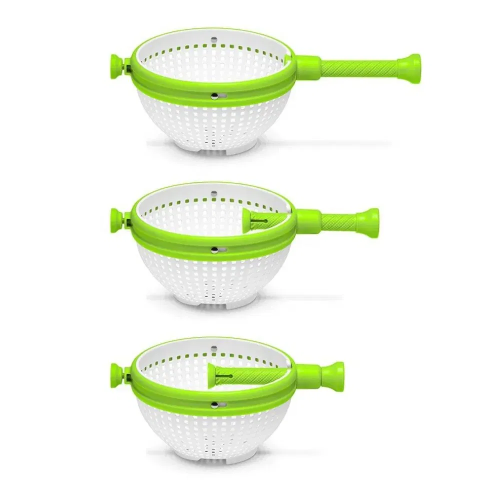Washing Basket Rotating Vegetable with Handle for Kitchen Tool Wbb21058