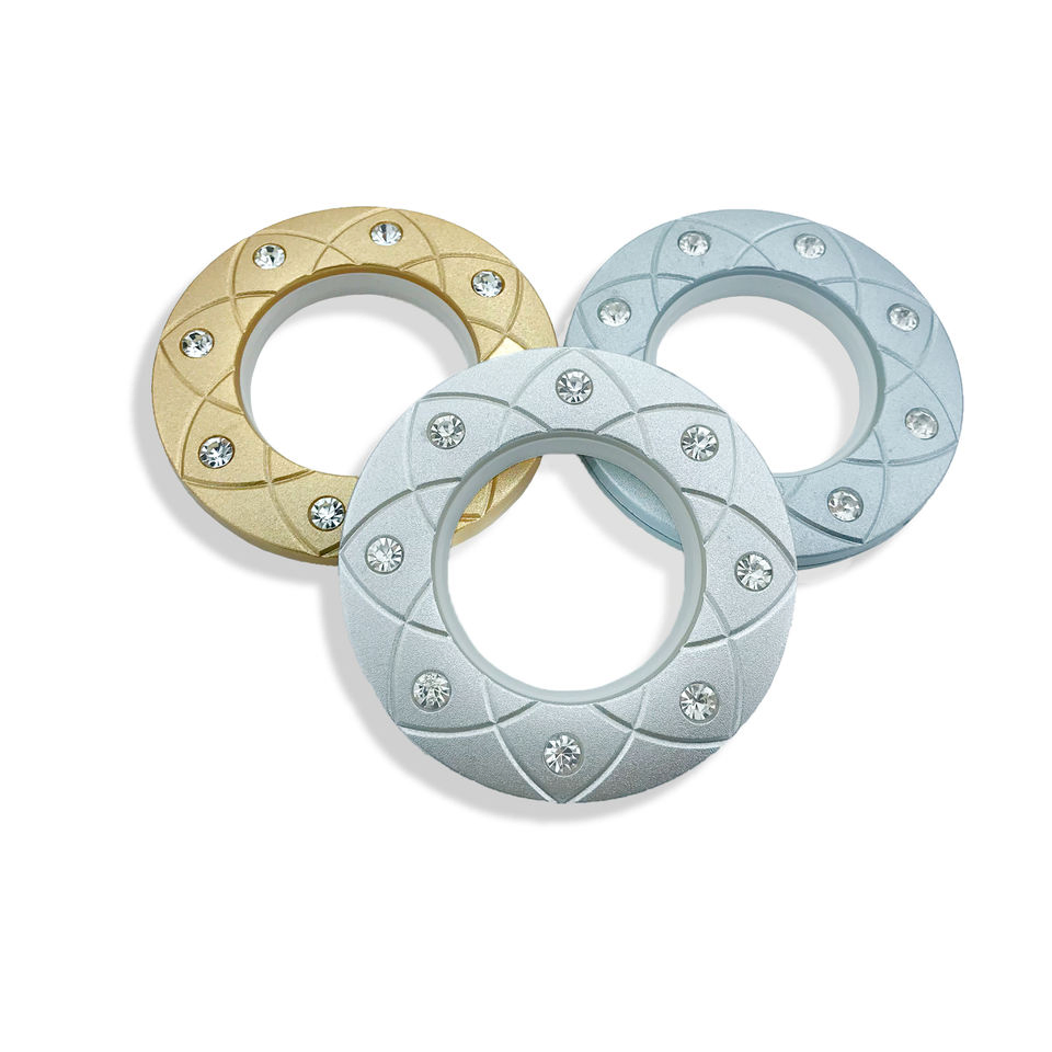 Good Quality 80 mm Crystal Lotus ABS Curtain Ring Unique and Novel Delicate Curtain Ring