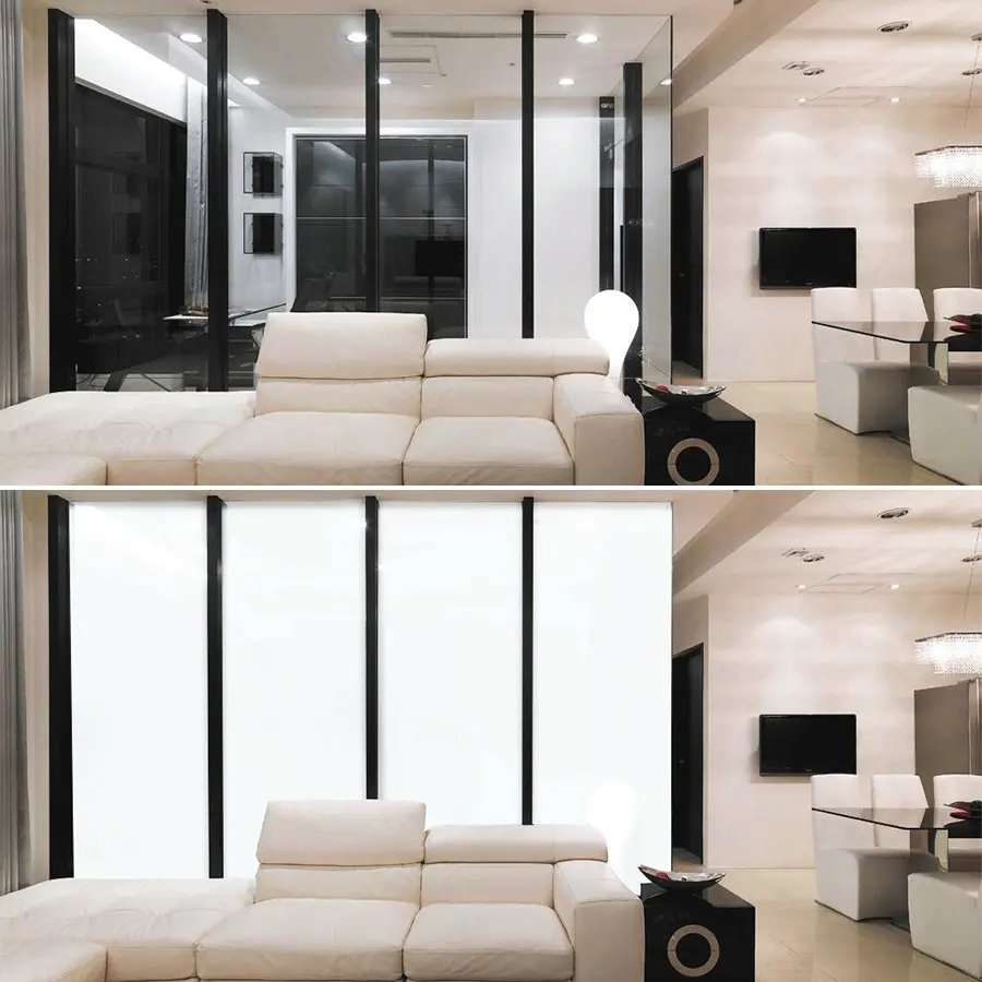 Self Adhesive Privacy Control Smart Glass Film for Windows/Doors DIY Installation