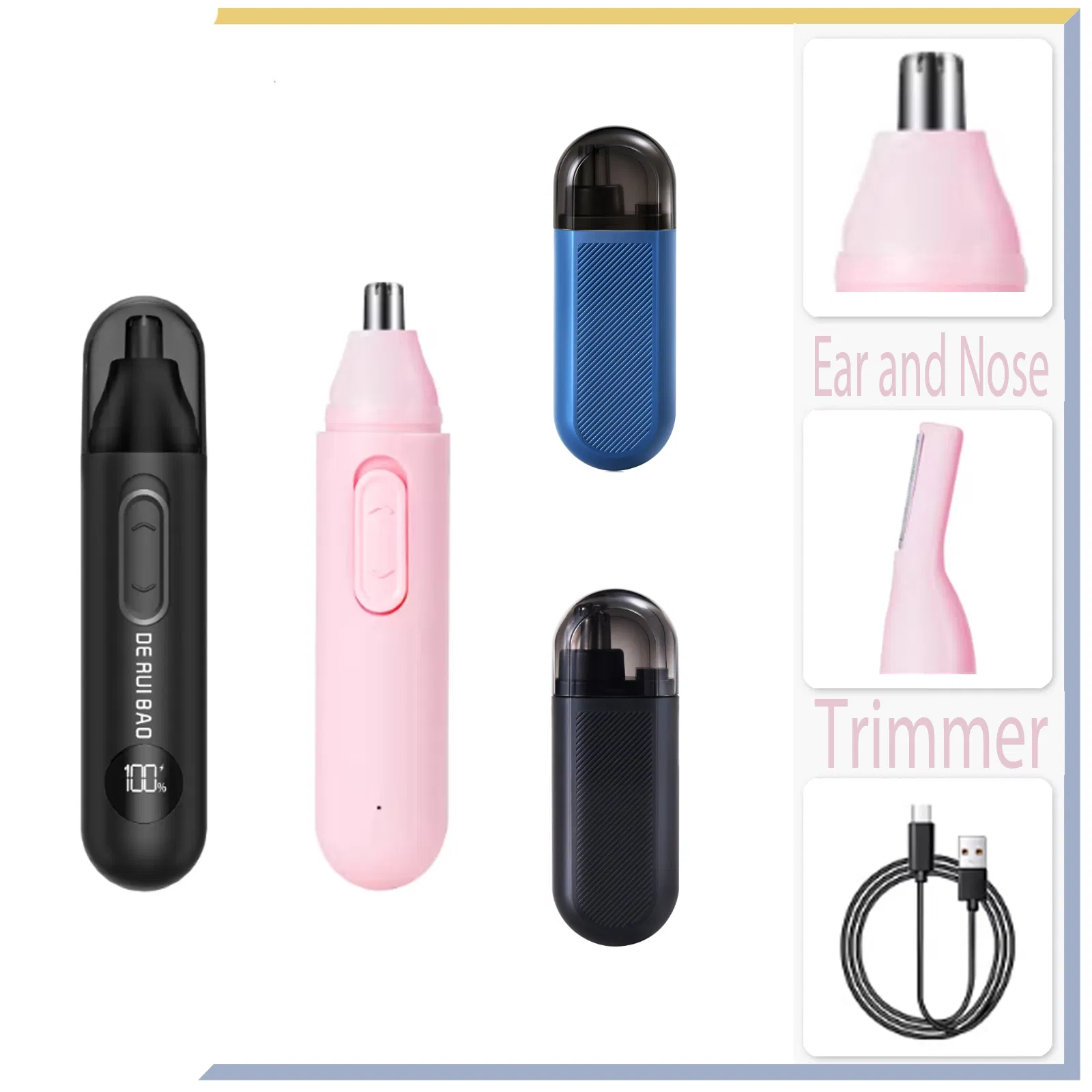 Ladies Pink Eyebrow and Facial Ear and Nose Trimmer