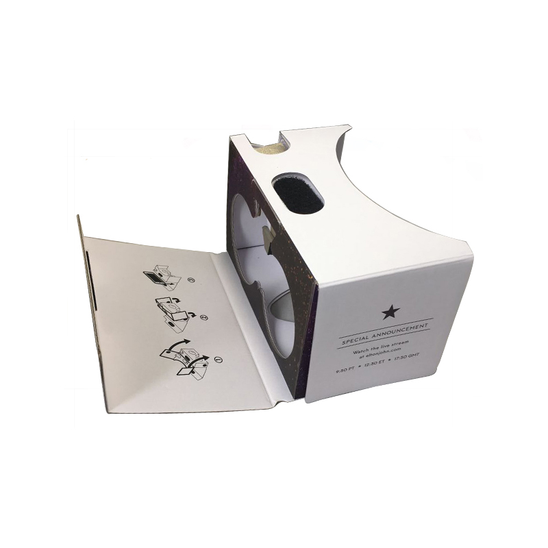 Cmyk Printing Branded 37mm Vr Cardboard Lens Google Cardboard Vr Viewer Cardboard Vr Headset 3D Video Glasses