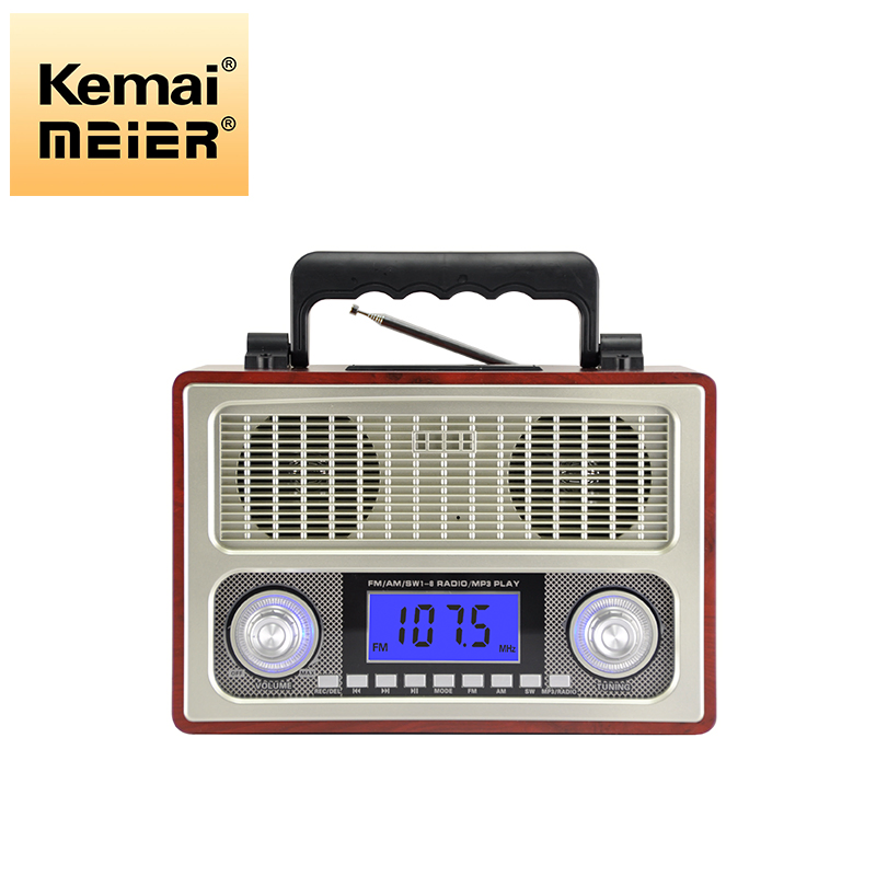 Kemai Portable 3-Band Am FM Sw Portable 3-Band Am FM Sw Radio, High Volume, Wireless Connectivity, TF Card and MP3 Player, MD-1800bt Bluetooth Radio