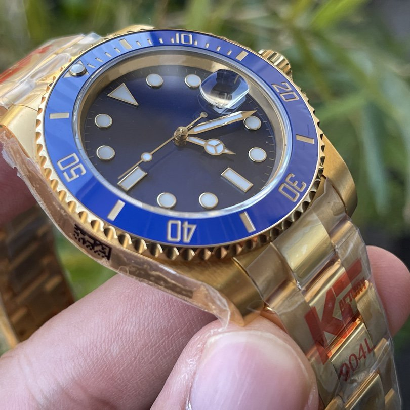 1: 1 Replica Submariners Series Gold Case Blue Dial Watch with Ceramic Bezel and Chronograph Function - a Prestigious Business Mechanical Men's Watch