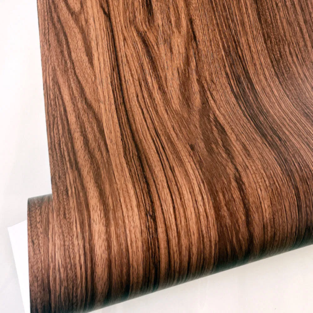 Scratch-Resistant Surface Wood Grain PVC Decorative Self Adhesive Film for Entrance Shoe Cabinets