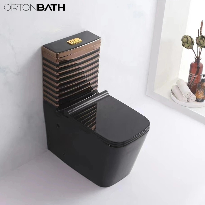 Ortonbath Modern Square Design One Piece Dual Flush 1.28 Gp Chair Height Toilet with Soft Closing Seat and Square Bowl