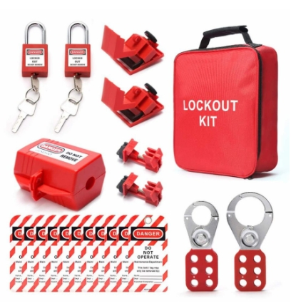 Industrial Lockout Tagout Kit with Electrical Breaker Safety Tools
