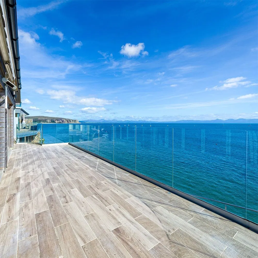 Aluminum U Base Channel Profile for Balcony Glass Balustrade