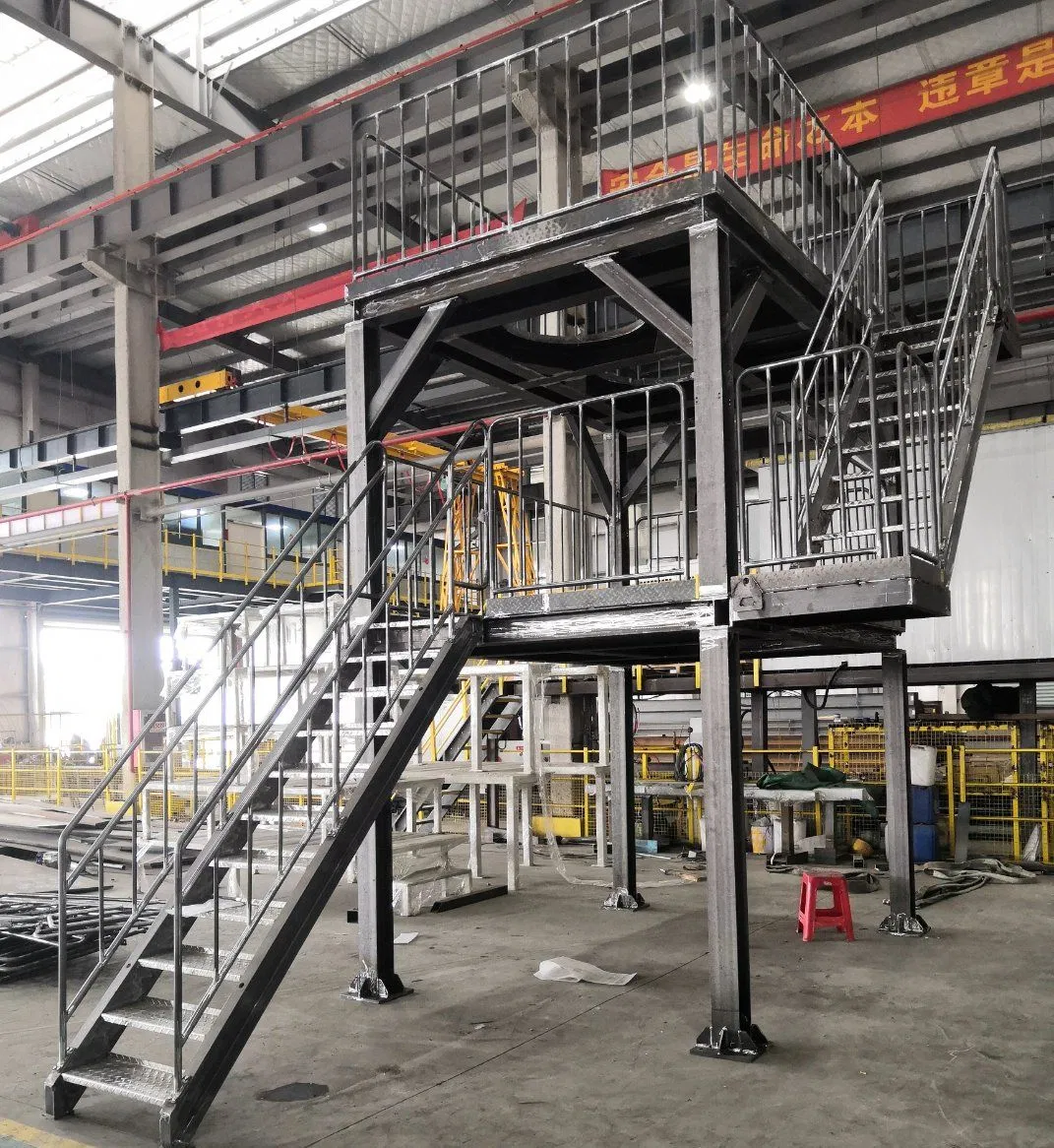 China Factory Rapid Installation Commercial Steel Staircases for Office Building
