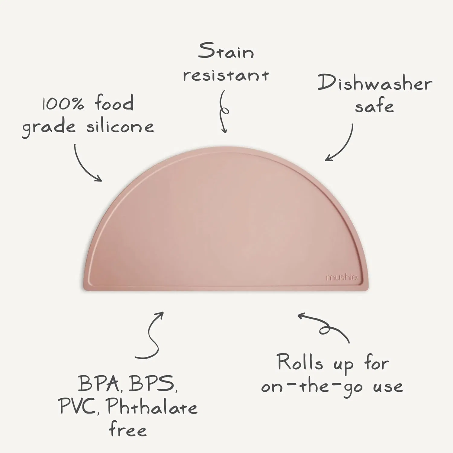 High-Quality Durable Stain-Resistant Dishwasher-Safe Silicone Table Mat for Children