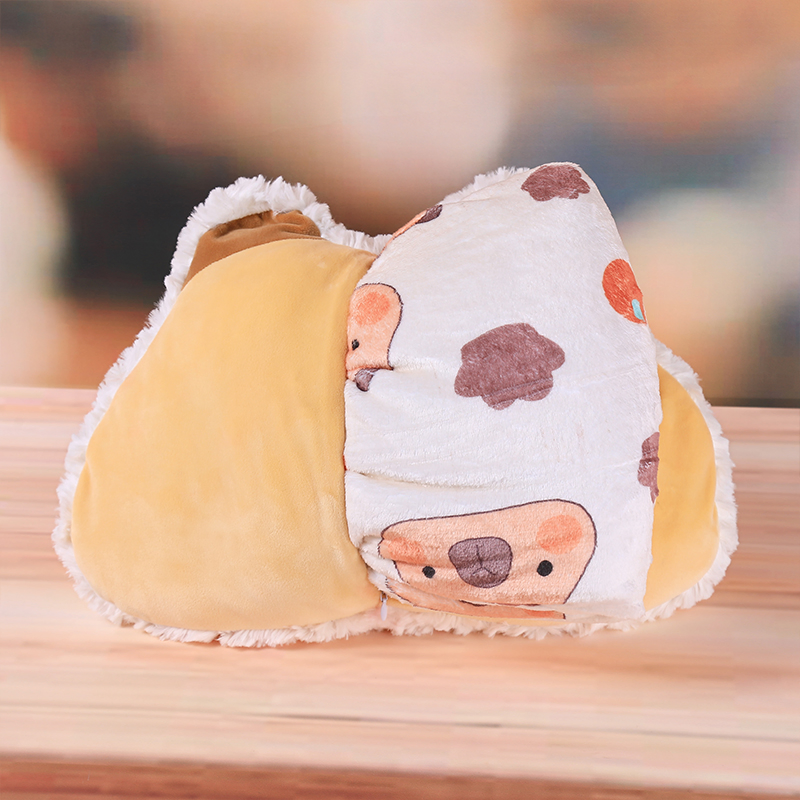 Portable Foldable Blanket 2 in 1 Cartoon Capybara Multi-Functional Throw Pillow