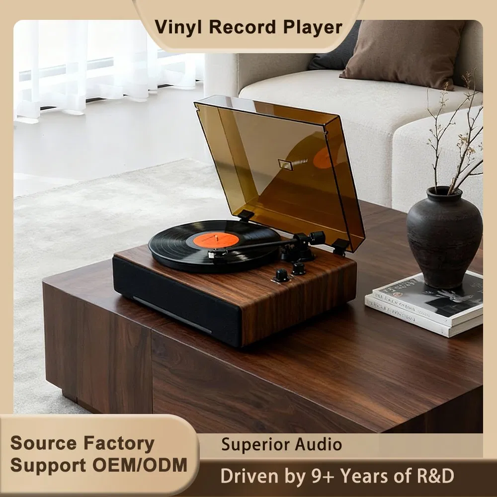 Multifunctional Hi-Fi Stereo Independent Sealed Acoustic Chamber Gramophone Bluetooth Speaker at-3600L Turntable Moving-Magnet Record Player