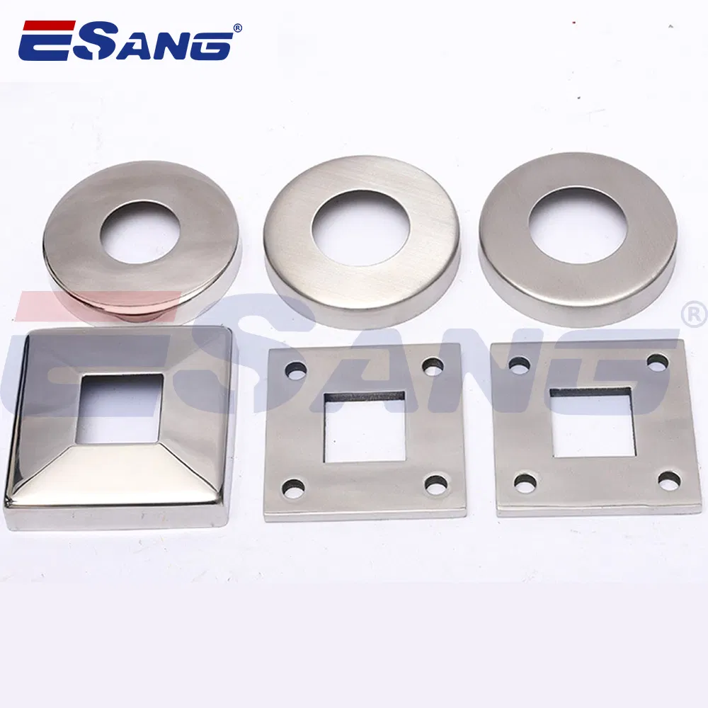 Esang Handrail Accessories Factory 201 304 316 Stainless Steel Stair Railing Balustrade Base Cover