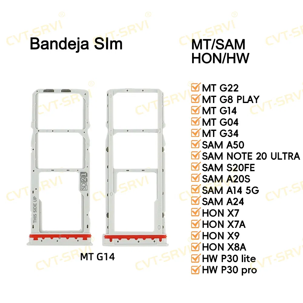 Лоток для SIM-карты для Huawei P30 PRO, Honor X7a, Moto G04/G14