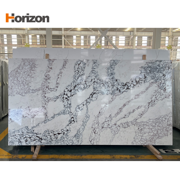 Bulgari Purple Luxury Stone Horizon Artificial Quartz Stone for Kitchen