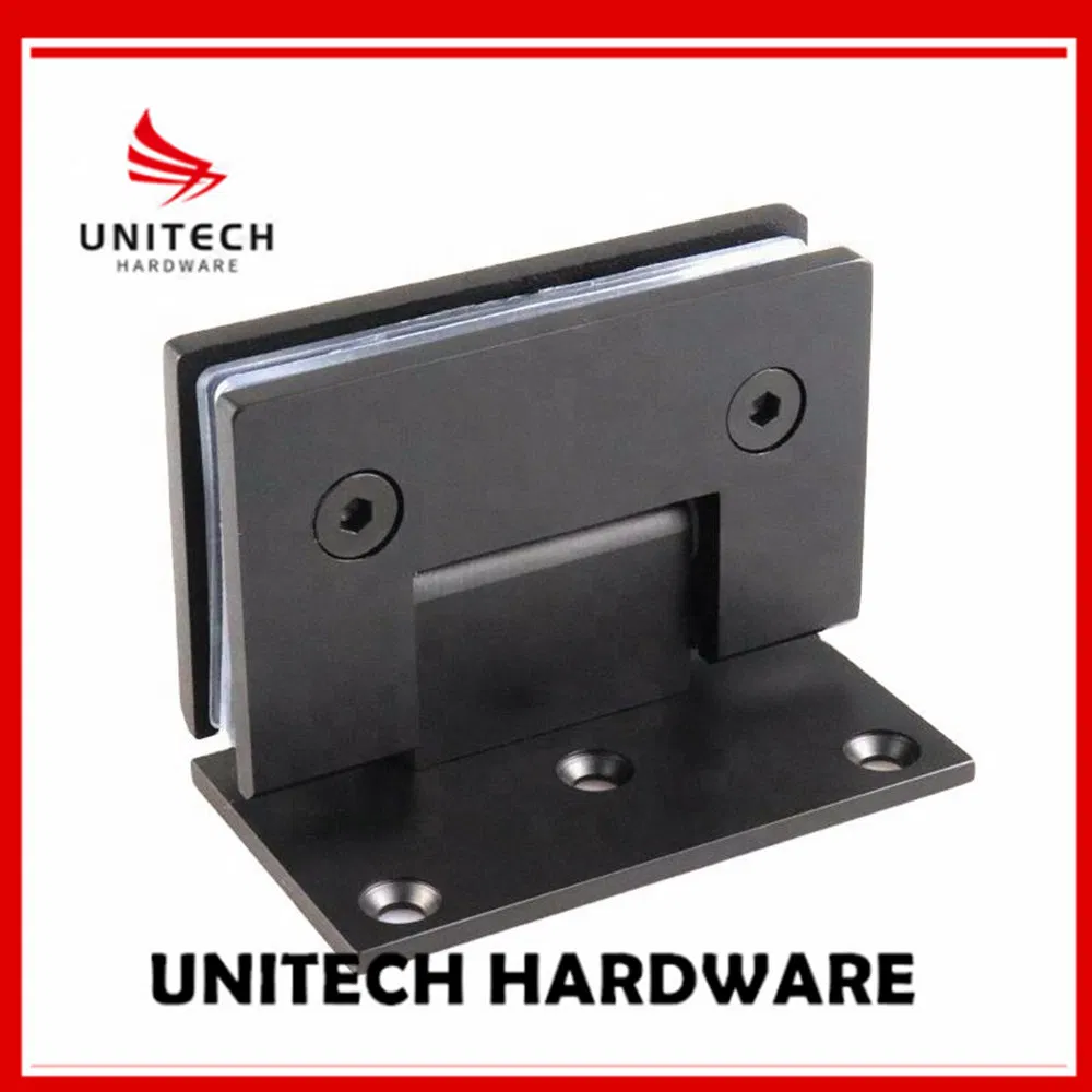 Black Color SS304 90 Degree Shower Glass Door Hinge
