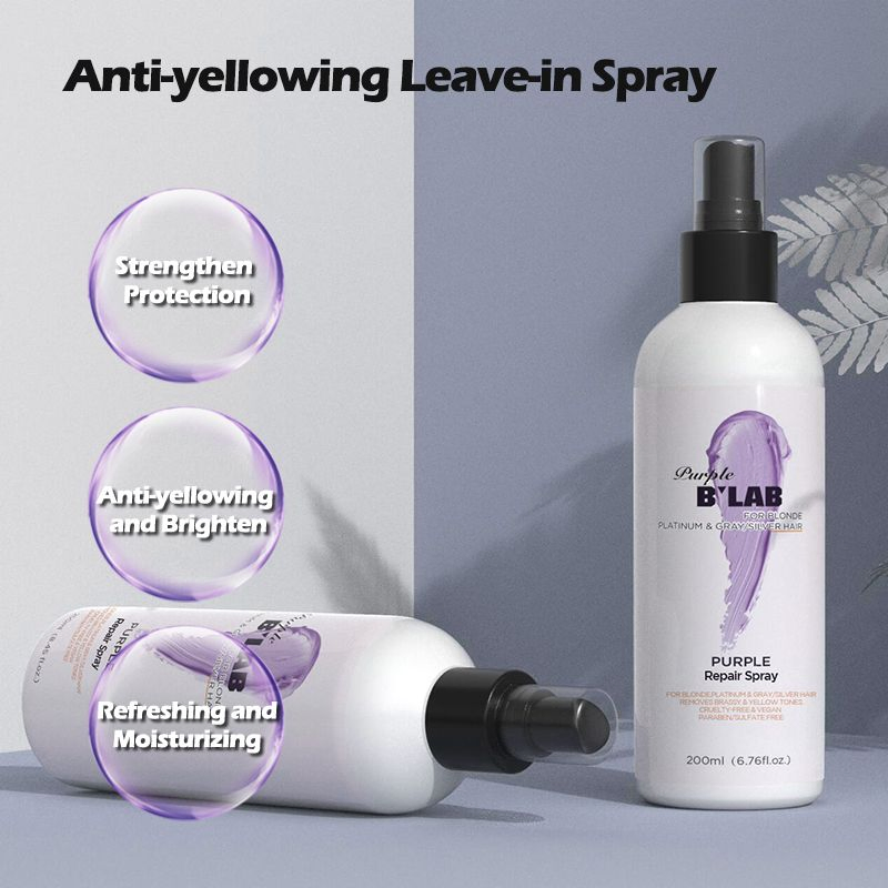 Private Label Strengthen Protection Purple Repair Hair Spray