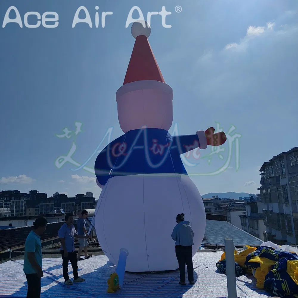 Outside 8mh Inflatable Christmas Snowman Giant Blow up Snowman Cartoon Outdoor Yard Christmas Decorations Ornament