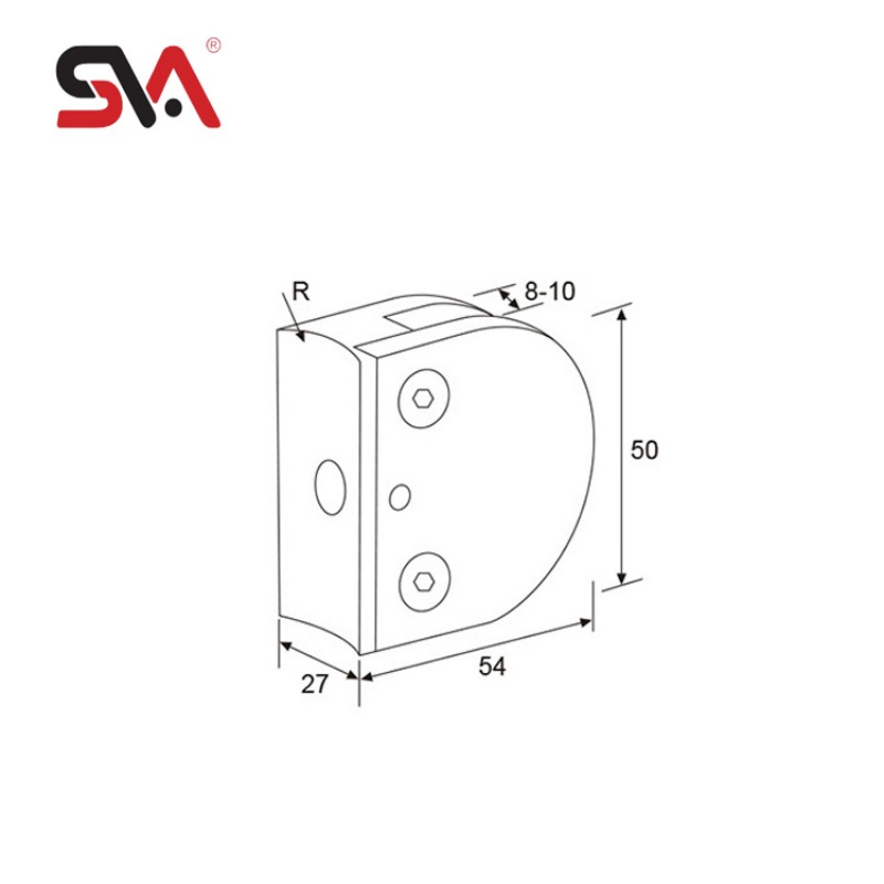 Balcony Fence Tempered Glass Railing Stair Handrail Bracket Clamp