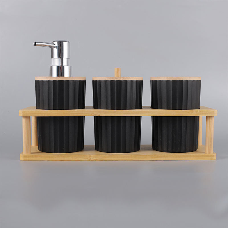 New Custom Bathroom Items Elegant Neutral 3PCS Bathroom Sets Luxury Bathroom Accessories Set for Home