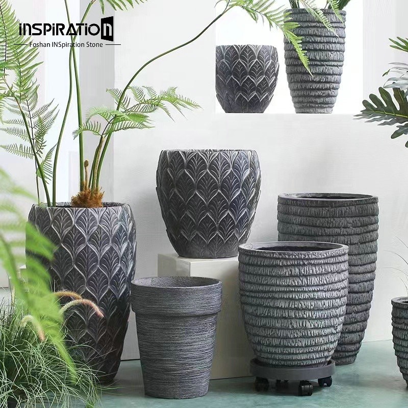 Горшки бетонные легкие для комнатных садовых растений