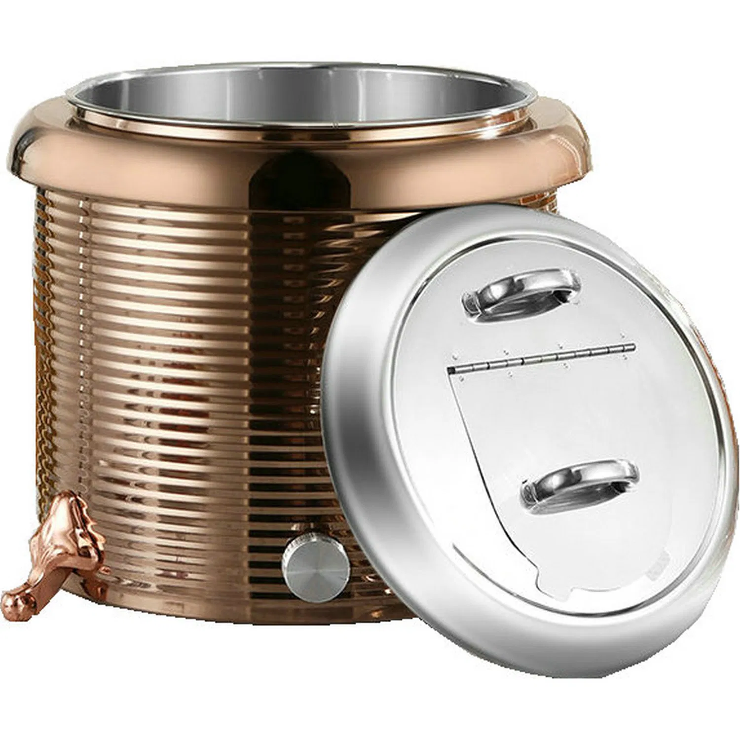 Stainless Steel 13L Capacity Thermal Insulation Soup Kettle Straight Screw Shape