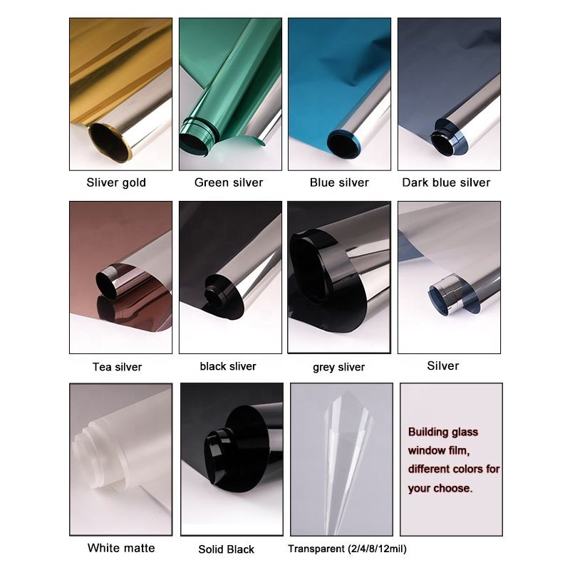 Factory OEM Office Building Shopping Mall Glass Decoration Graphic Vinyl Frosted Transparent Clear Window Privacy Film Building Glass Film