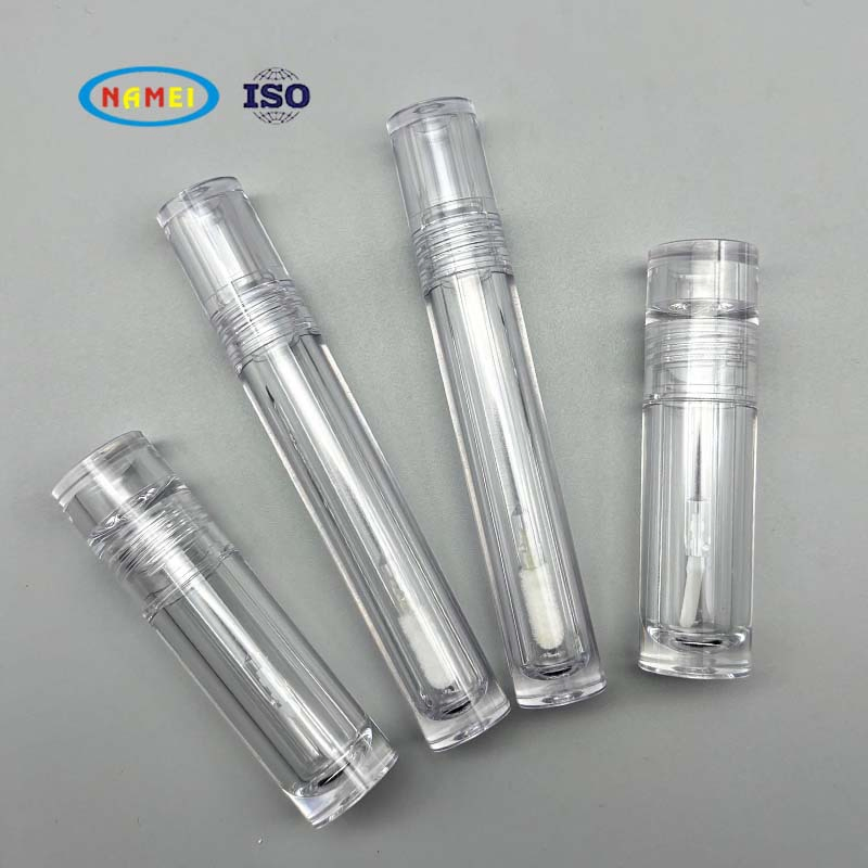 Circular Large Brush Head Lip Enamel Tube High Transparency Black Tube