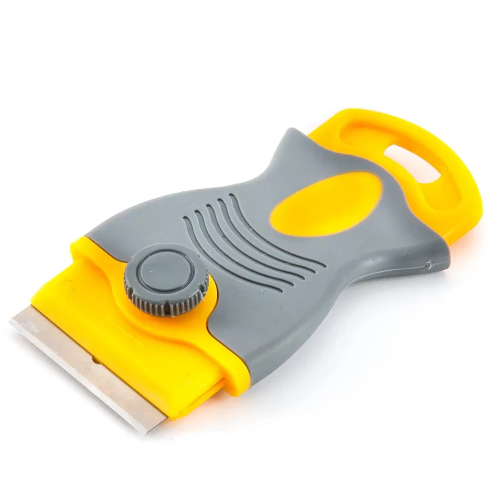 Hautine Hand Plastic Cleaning Scraper Razor Scraper with Plastic and Metal Blades