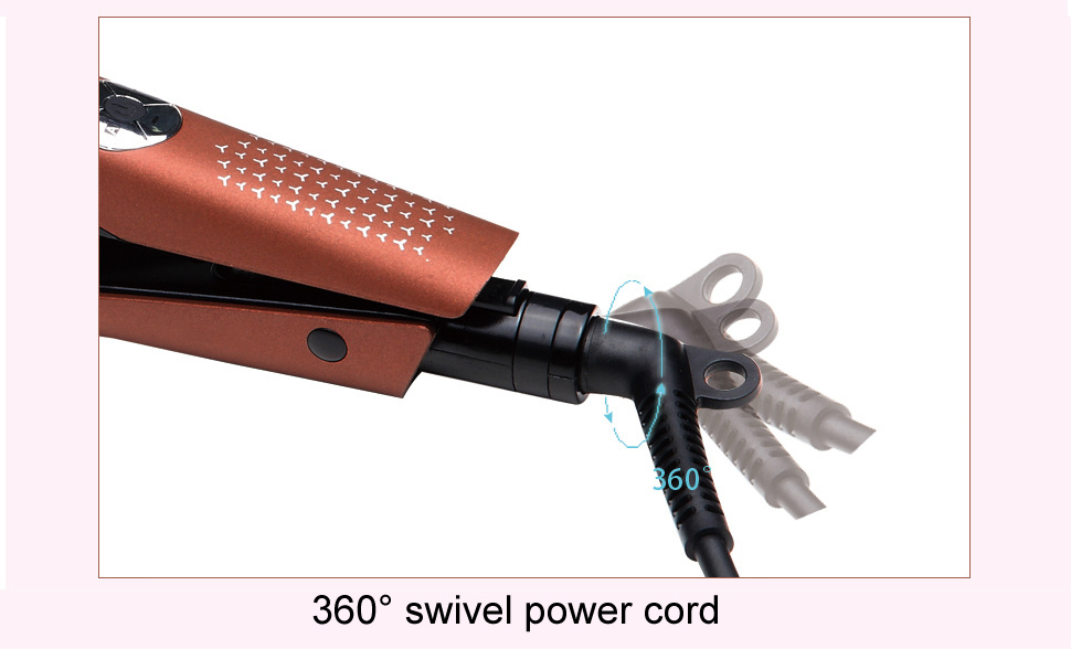 LCD Hair Straightener with Wide Plate