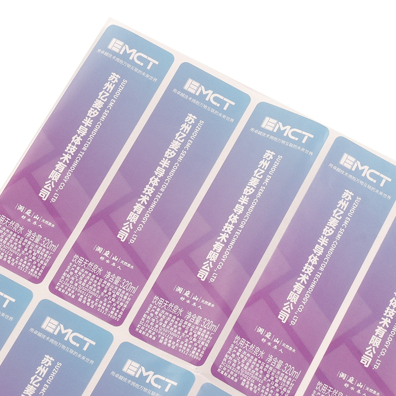 Customized Die-Cutting Waterproof Water Label Sticker
